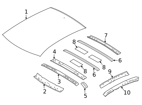 Roof & Components for 2019 Nissan Maxima #0