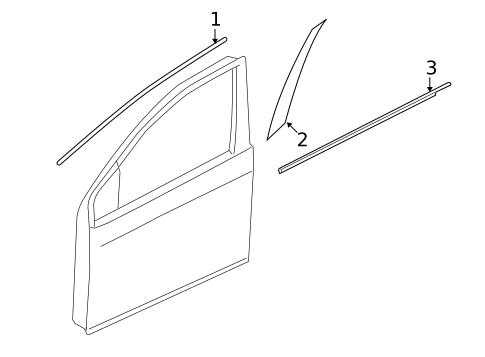 Exterior Trim - Front Door for 2019 Nissan Sentra #0
