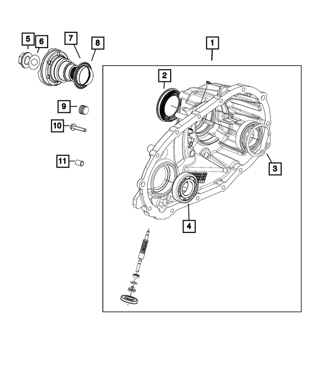 « 68545633AA – Transfer Case and Power Transfer Unit : Ensemble Boîte De Transfert Trousse Du BoÎtier pour Mopar Image »