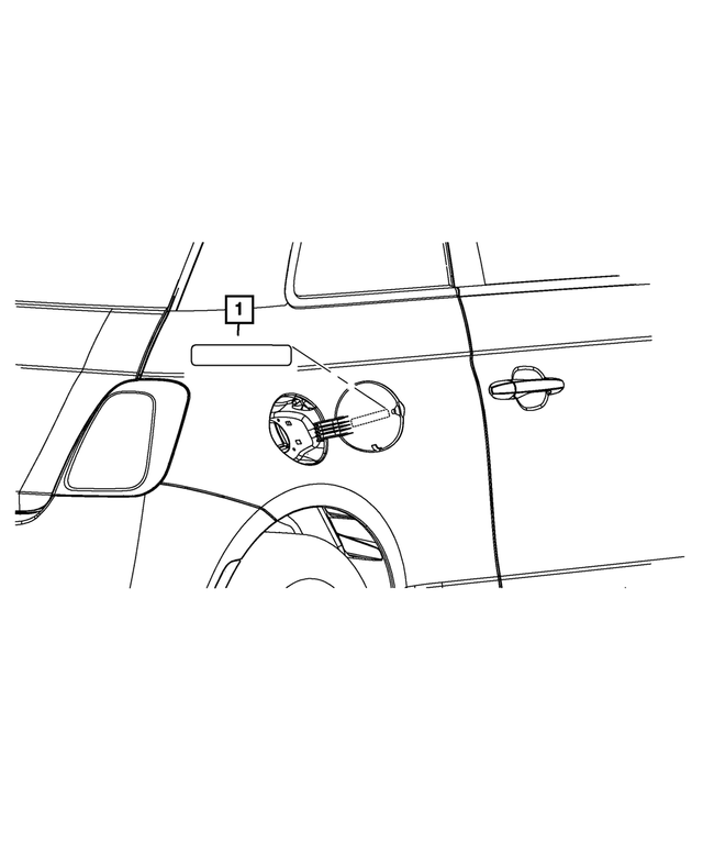 68104292AA - Labels: Fuel Door Label for Mopar Image image