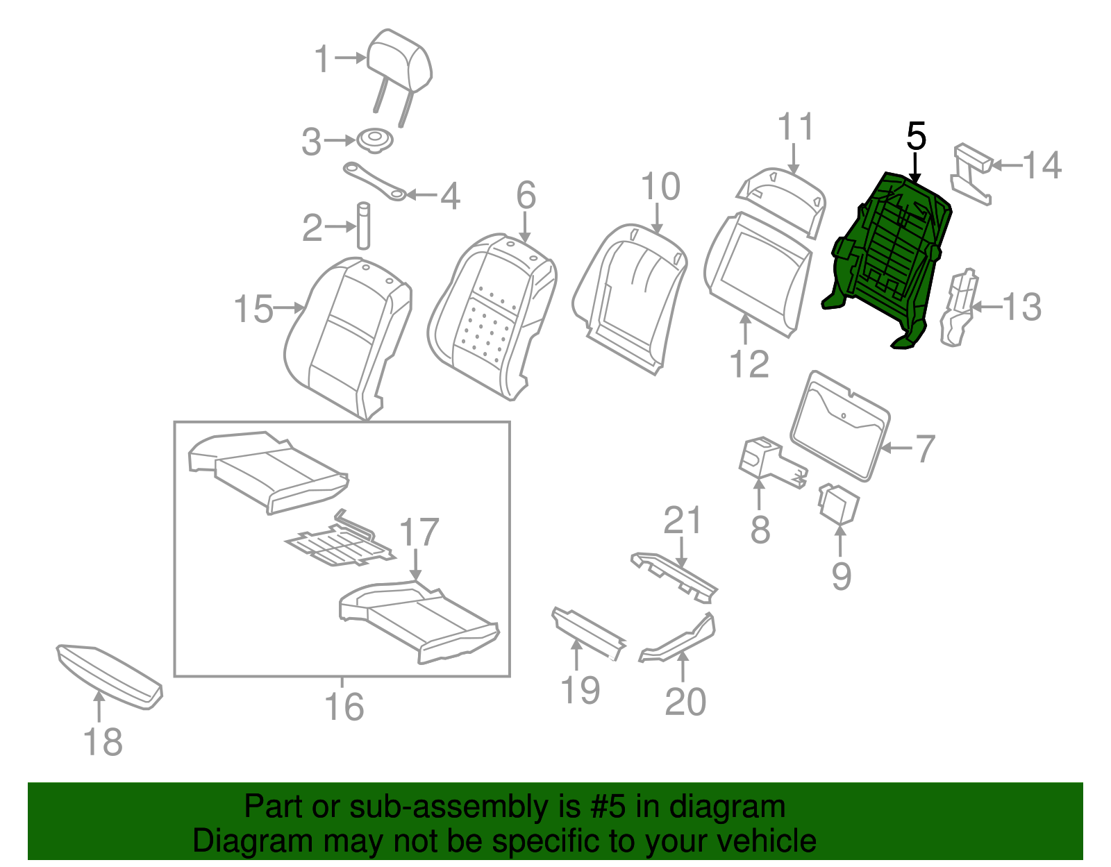 Seat Back Frame (52-10-7-250-073)