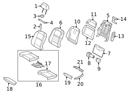 Front Seat Components for 2009 BMW X5 #2