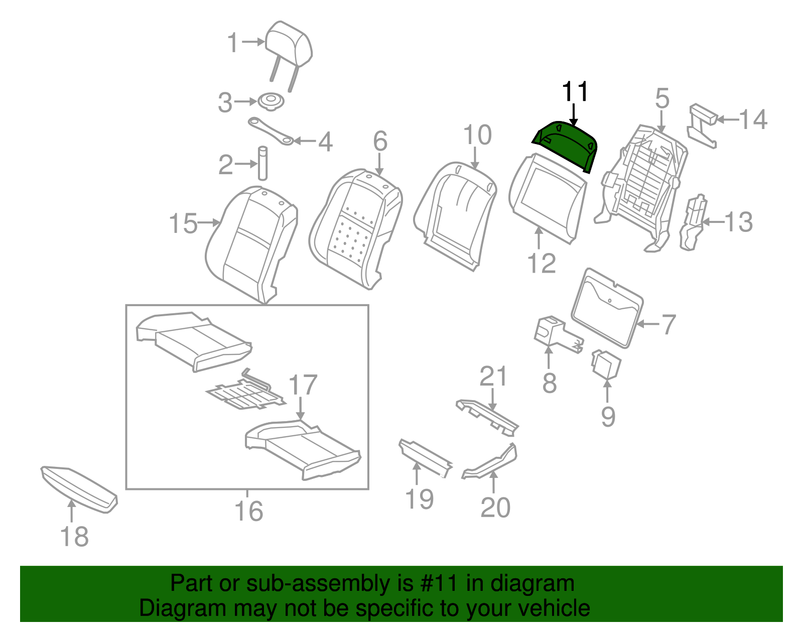 Seat Back Panel - BMW (52-10-7-170-182)