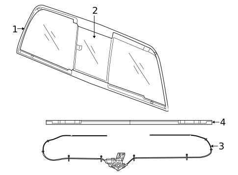 Back Glass for 2013 Ram 2500 #0