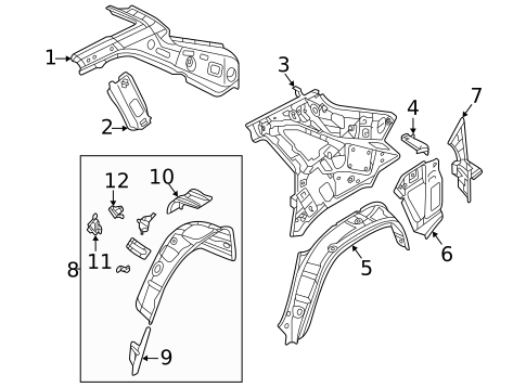 Inner Structure for 2020 Volkswagen Atlas Cross Sport #0