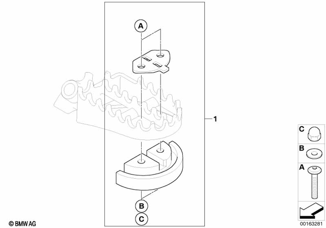 71607705927 - Design: Set Of Foot Support Pads for BMW-Motorrad Image
