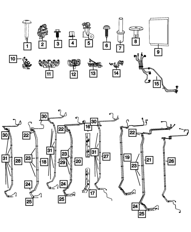 6510264AA - Fuel: Large Round Washer Head Screw for Mopar Image