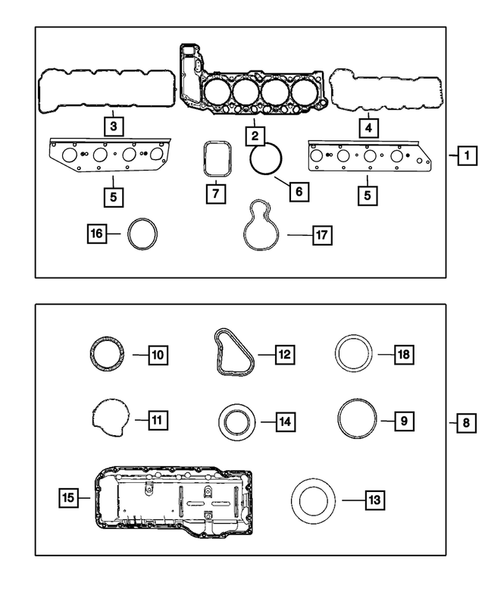 Engine Identification, Service Engines & Engine Service Kits for 2008 Dodge Ram 1500 #0