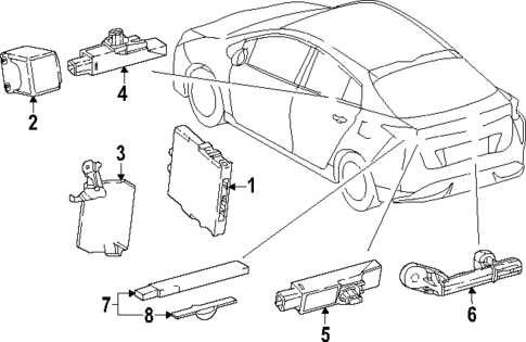 Keyless Entry Components for 2025 Toyota Prius #0