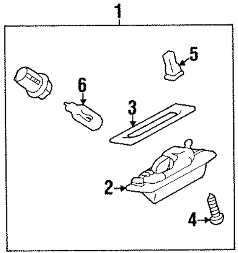 License Lamps for 2003 Mitsubishi Diamante #0
