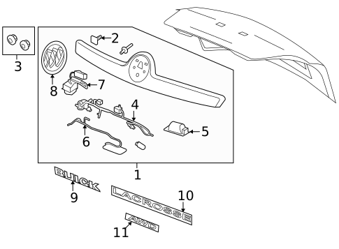 Exterior Trim - Trunk for 2016 Buick LaCrosse #0