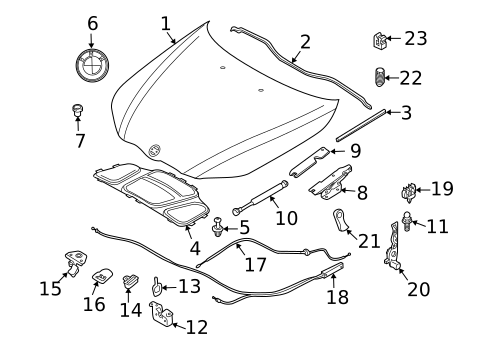 Hood & Components for 2010 BMW M6 #0