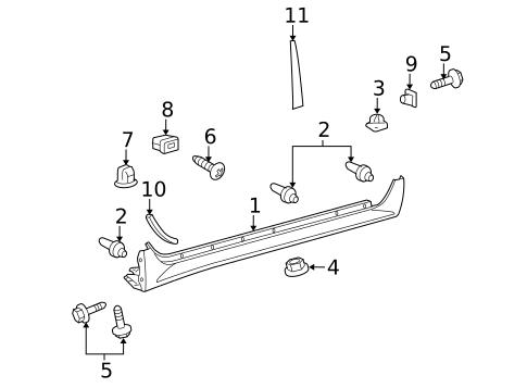 Exterior Trim - Pillars for 2006 Scion xA #0
