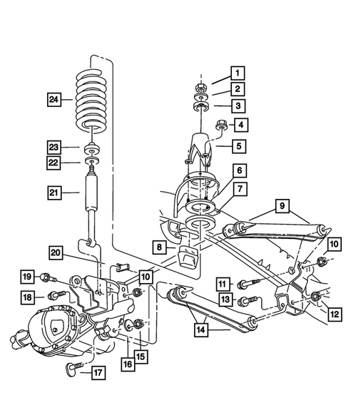 Front Suspension, Strut and Cradle for 2012 Ram 2500 #0