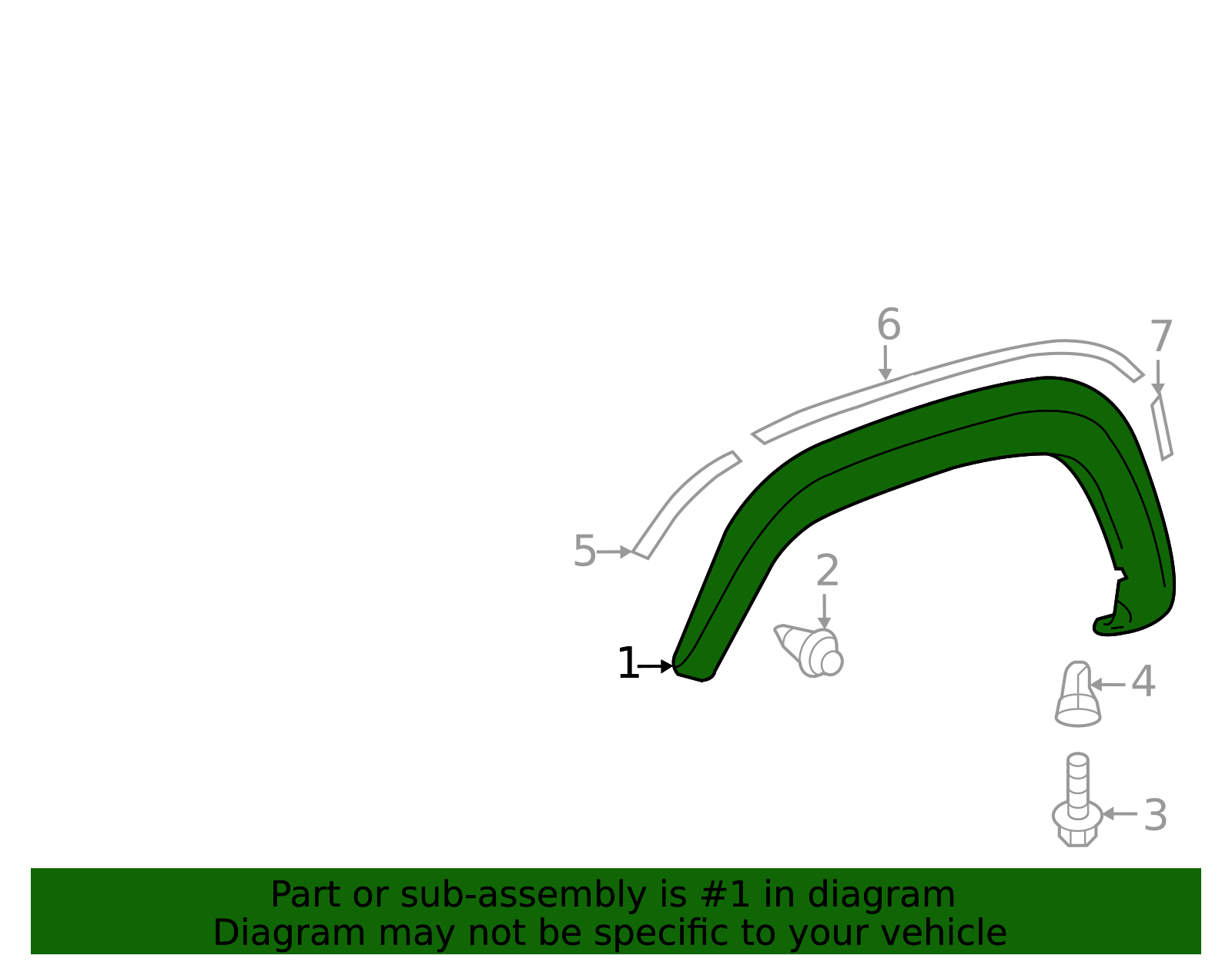 パセリ Genuine Toyota Tacoma Fender Flare 75871-04060 | Frontier Toyota