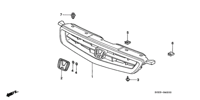 Front Grille (1) for 1996 Honda Civic #0