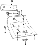 8943721550 - : Support Cylinder Stud for Honda: Passport Image