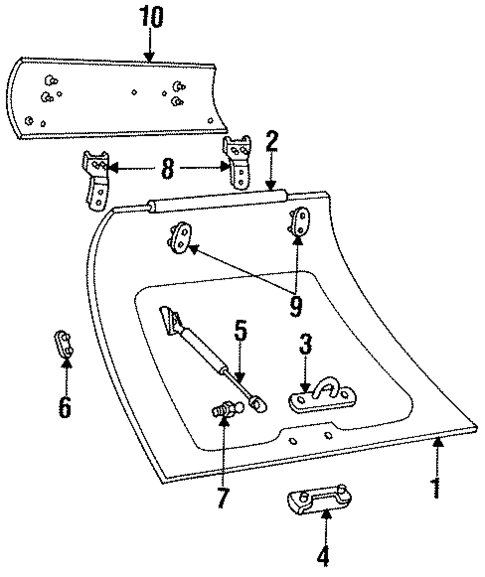 Tailgate for 1995 Honda Passport #1