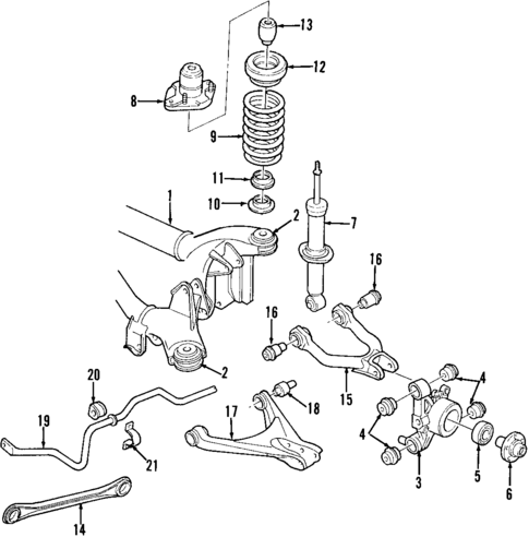 Rear Suspension for 2001 Volkswagen Passat #0