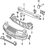 E4DZ8B455B - Body: Panel Bracket for Ford: LTD, Mustang | Mercury: Capri, Marquis Image