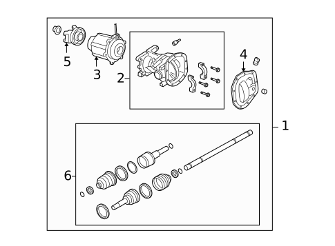 Rear Axle for 2005 Ford Escape #0