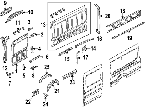 Inner Structure for 2024 Ford Transit-350 #3
