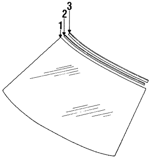 Glass - Windshield for 1991 Nissan Stanza #0