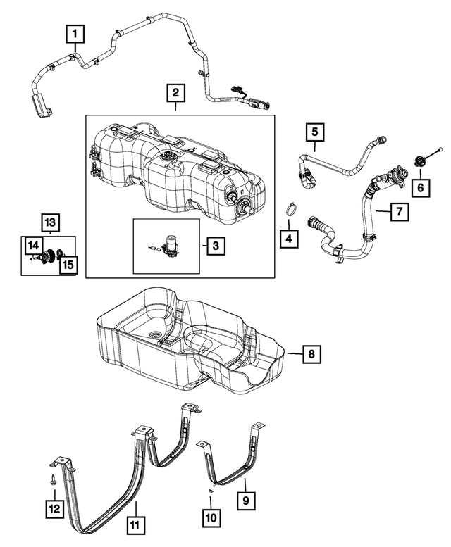 68253737AE - Emission Controls: Diesel Exhaust Fluid Tank for Ram: ProMaster 1500, ProMaster 2500, ProMaster 3500 Image