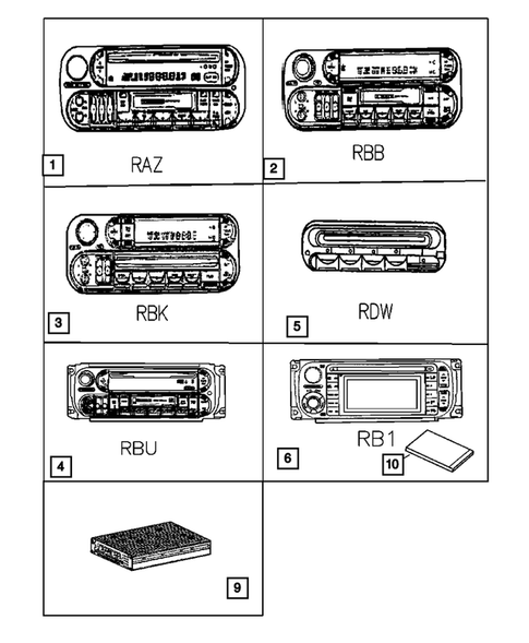 Radio, Antenna, and Speakers for 2005 Dodge Caravan #0