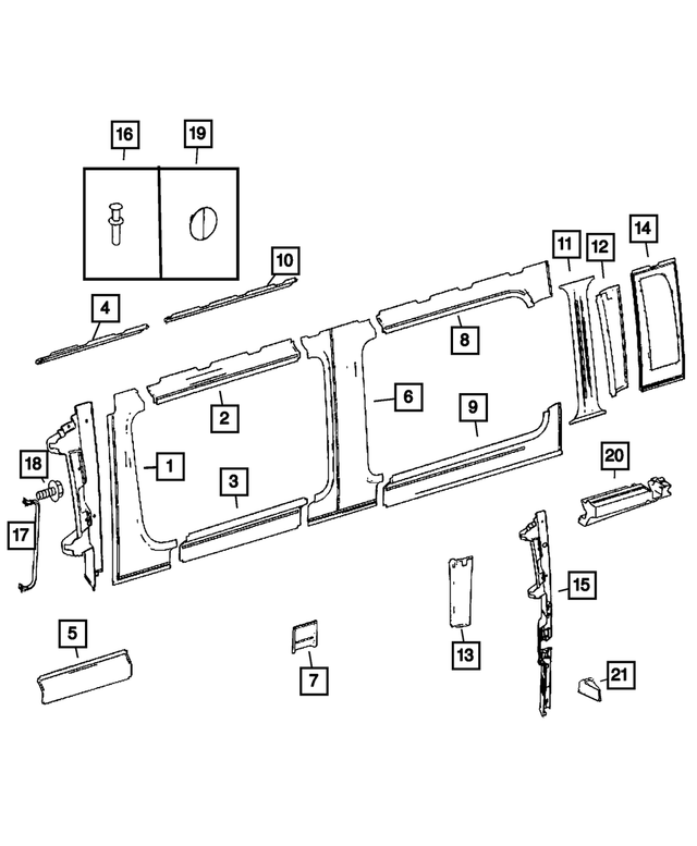 1HC77NCVAA - Interior Trim: Panel, Right for Mopar Image