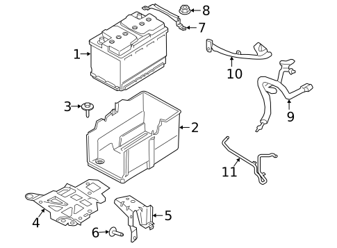 Battery & Related Components for 2023 Ford Escape #0