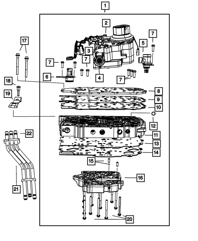 « R8454655AA – 62TE; 6-Speed; Automatic Transaxle : Complet Bloc Hydraulique, Refabriqué pour Mopar Image »