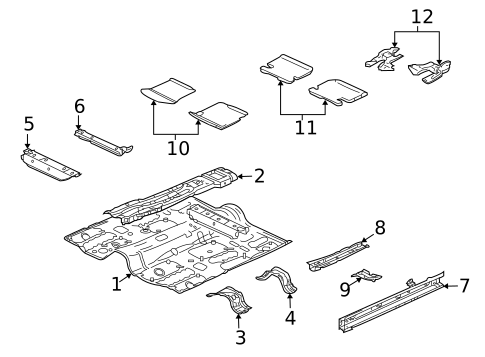 Floor & Rails for 2011 Mitsubishi Outlander #0