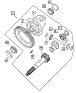 4659496AB - Automatic Transaxle 4 Speed: Transaxle Differential for Mopar Image