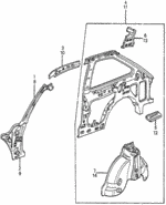 70541SA5681ZZ - : Rail R Roof for Honda Image