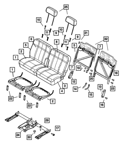 Rear Seats for 2004 Dodge Durango #1