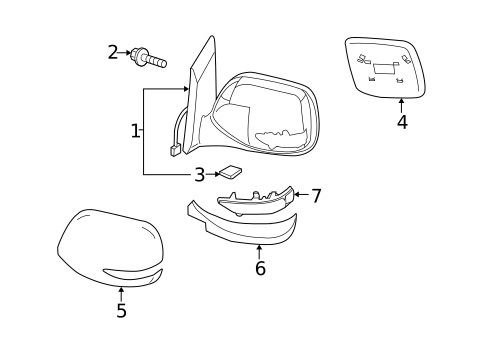 Outside Mirrors for 2013 Subaru Tribeca #0