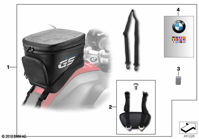 77452465441 - Luggage &amp; Storage: Attachment For Tank Rucksack for BMW-Motorrad Image