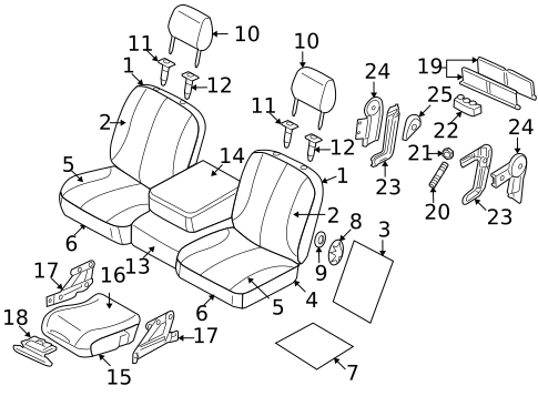 Front Seat Components for 2007 Dodge Ram 1500 #16