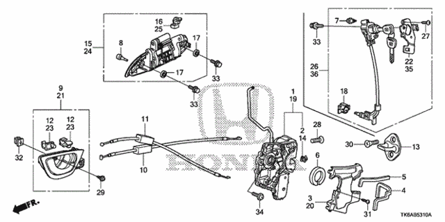 Front Door Locks - Outer Handle for 2013 Honda Fit #0