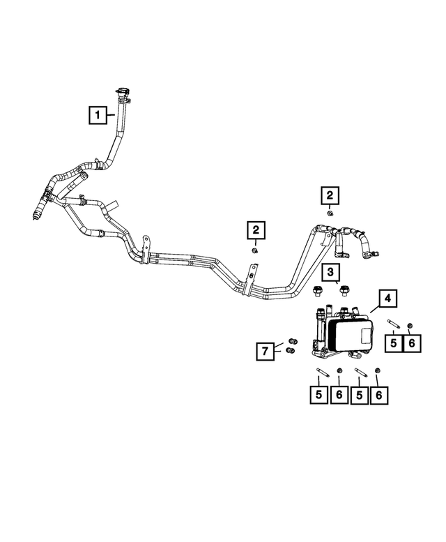 68425473AA - : Heater Supply And Return Hose And Tube for Mopar Image