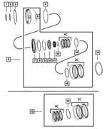 68263853AA - 545RFE; 5-Speed; Automatic Transmission: Transmission 2nd And 4th Clutch Piston Retainer for Mopar Image