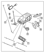 1ET06BD1AC - : Door Lamp for Chrysler: Town &amp; Country | Dodge: Grand Caravan Image