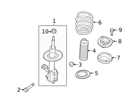 Struts & Components for 2013 Nissan LEAF #2