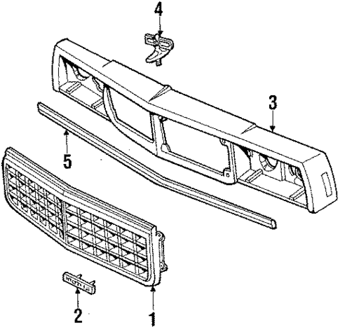 Grille & Components for 1984 Chevrolet Caprice #0