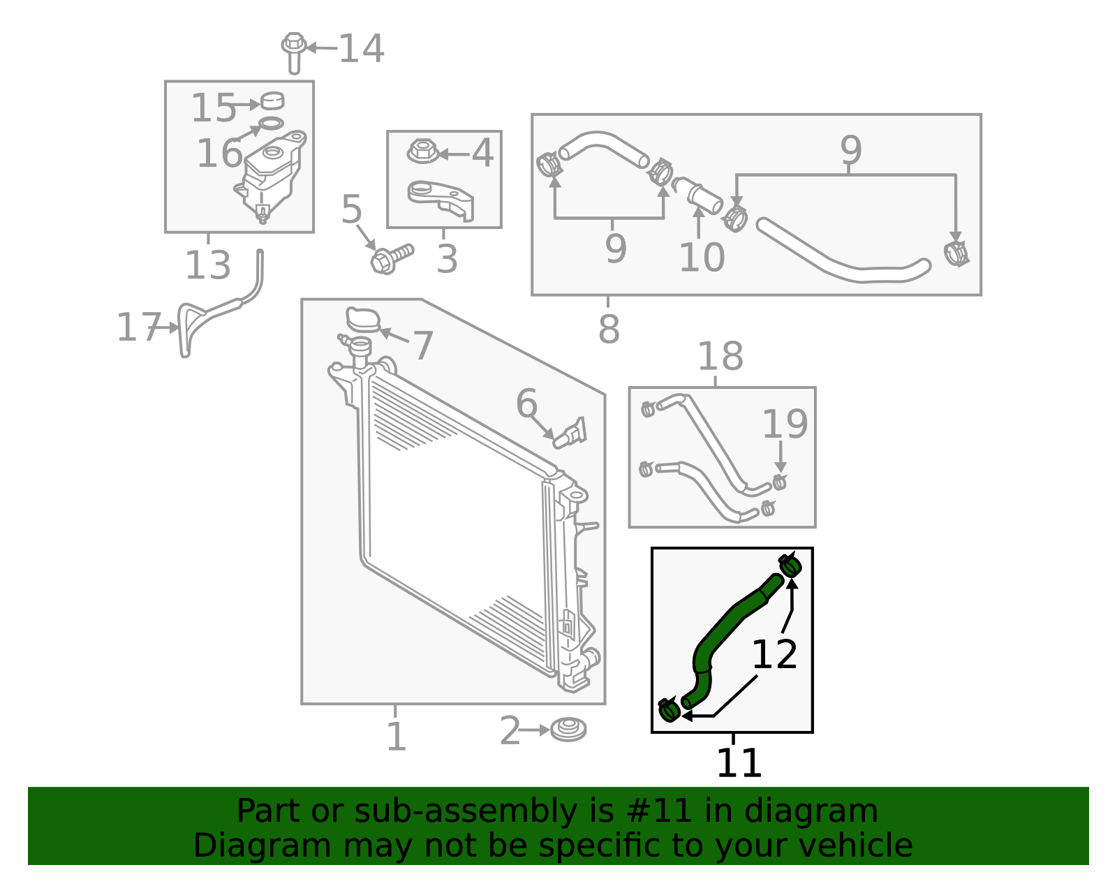 25410-C5700 - Lower Hose 2016-2018 Kia Sorento | Kia.Parts Store