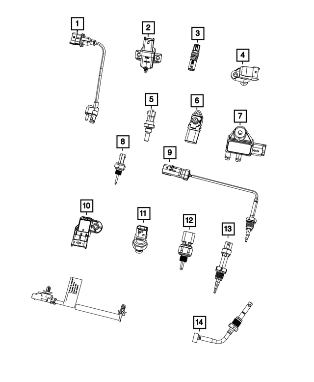 68490043AA - Electrical: Crankcase Pressure Sensor for Mopar Image