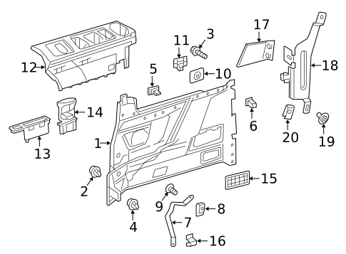 Interior Trim - Side Panel for 2020 Mercedes-Benz Metris #0