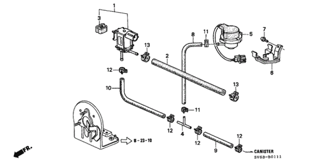 Purge Control Solenoid Valve (2) for 1996 Honda Accord #0
