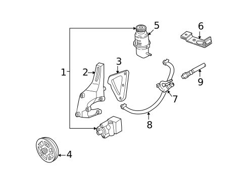 Pump & Hoses for 2002 Chrysler Concorde #0